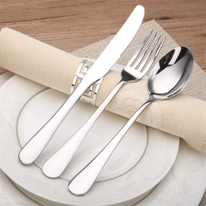 Modern Minimalist Stainless Steel Flatware Mirror Polished Knife Fork Spoon Western Dining Tableware