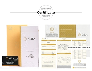 GRA certificate set for 1 carat D color VVS1 Moissanite ring with warranty cards