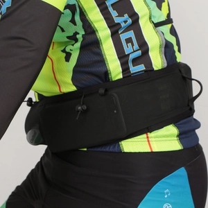 Sports Running Waist Bag Elastic Mesh Large Capacity Phone Holder Breathable For Cycling Hiking Mountaineering Fitness Unisex