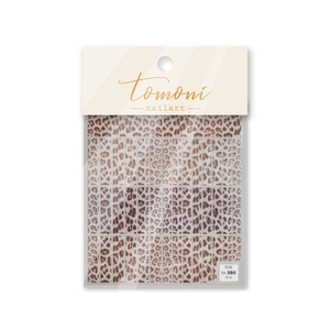 5D Japanese leopard print nail art stickers with thin adhesive backing for manicures
