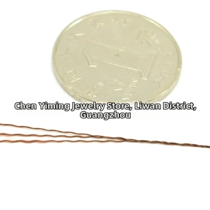 Brown polyester jewelry cord shown next to a coin for thinness comparison