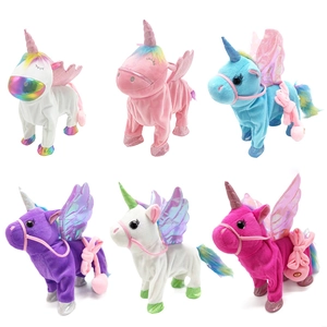 Peluche Di Unicorno Elettrico Camminante Giocattolo Pony Cantante E Danzante Con Guinzaglio Telecomando Bambola Animata Regalo Per Bambini