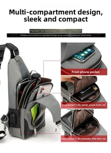 Internal view showing multiple pockets for iPad mini, phone, and daily essentials