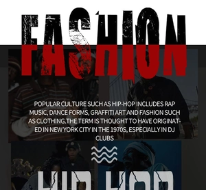 Artistic hip hop fashion poster featuring monochrome photography and modern typography