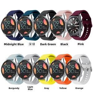 Detailed display of silicone watch bands in 10 colors for Samsung and Huawei smartwatches