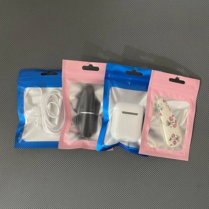 Matte colorful resealable aluminum foil bags with clear window for phone cases and jewelry