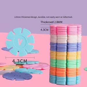Morandi colored snowflake building blocks with 4.3cm diameter and 2.8mm thickness
