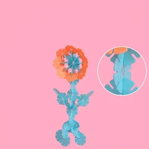 Educational snowflake building blocks with alphabet letters for kids creative assembly