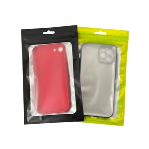 Matte aluminum foil zip lock bags for phone cases and accessories in multiple colors