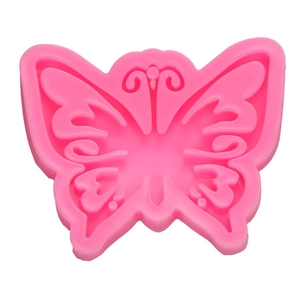 Pink butterfly silicone mold for fondant chocolate and DIY resin crafts for home hobbyists