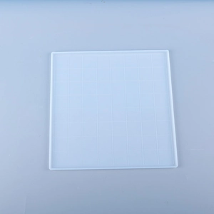 Top view of a translucent silicone chess board mold for resin casting and DIY crafts