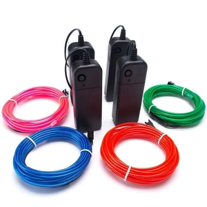 EL cold light wire set in four colors with 3V battery box for stage performance props