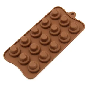 Vue détaillée du moule en silicone à 15 cavités pour chocolats et bonbons en forme de tour