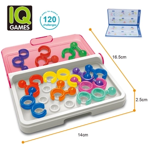 IQ Logic Puzzle Brain Teaser with 120 Challenges, Portable Educational Toy for Kids