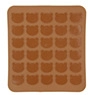 Macro view of brown silicone mold featuring cute bear shaped cavities for DIY baking