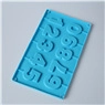 Blue silicone mold featuring numbers zero to nine for cake and chocolate DIY