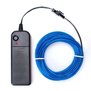 Blue EL wire kit with 3V battery pack controller for stage and costume decoration