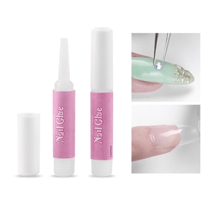 Strong professional nail glue set for press-on nails and rhinestone art application