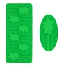 Detail view of 4-cavity star-shaped green silicone popsicle mold with textured star cavity