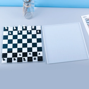Chessboard And International Chess Silicone Molds For Resin Casting DIY Handmade Mirror Surface Flexible Crafts Tool