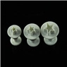 Three star-shaped fondant plungers in varied sizes for DIY cake baking and decorating