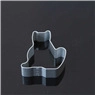 Cat-shaped cookie cutter made of durable grey metal for creative baking and pastry decoration