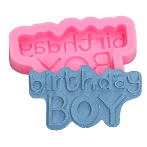 Fondant Silikonform Birthday Boy für Tortendekoration und Schokolade DIY-Handwerk