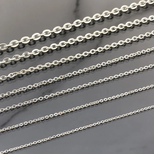 Detailed comparison of various thicknesses of flat cross stainless steel chain for DIY jewelry