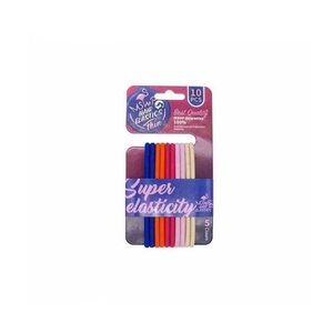 Set of 10 seamless candy color elastic hair bands with superior stretch for women