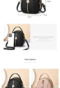Mini backpack size chart showing 16x11x18cm dimensions with rose floral zipper detail