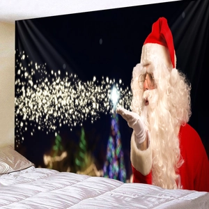 Christmas Santa Claus wall hanging tapestry for holiday bedroom background decor