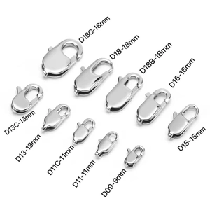 Polished Lobster Clasp 316L Stainless Steel Jewelry Connector For DIY Necklace Bracelet Making