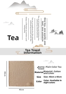 Close-up of a 40x40cm waffle weave cotton linen tea towel in solid earth tone color