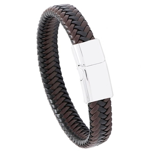 Retro Braided PU Leather Bracelet Multilayer Wrap Bangle With Alloy Magnetic Clasp Punk Jewelry For Men Women