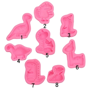 Dinosaur Silicone Mold Cartoon Animal Shaped Fondant Cake Decoration Tools For DIY Chocolate Baking Resin Epoxy Clay