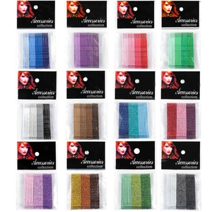 Sparkle Metal Bobby Pins Colorful Gradient Hair Clips Wave Shape Side Barrette Headwear For Women Girls Accessories