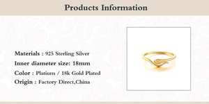 Detailed size chart for 925 sterling silver snake ring with 18mm diameter parameters