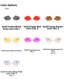 Cloud shaped sunglasses with lightning bolt charms in seven various lens colors