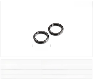 Size specifications for 19mm black stainless steel hoop earrings for non-pierced ears