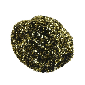 Fashionable gold velvet sequin beret hat for women with glossy metallic finish