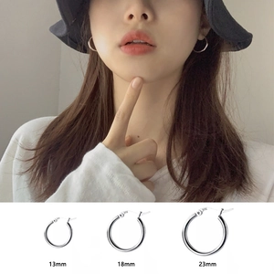 Minimalist 925 Sterling Silver Hoop Earrings For Women U-Shaped Geometric Circle Stud Earrings Niche Design Fashion Jewelry