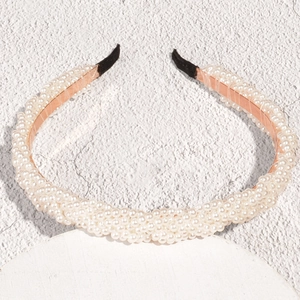 Eleganter Mehrreihiger Imitierte Künstliche Perle Haarreif Roségold Legierung Braut Haarschmuck Mori Stil Hochzeit Damen Kopfschmuck