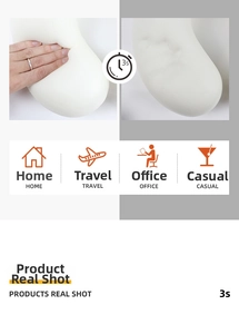 Detail of 3s slow rebound memory foam showing pressure recovery for neck pillow