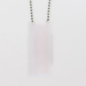 Inspirational engraved silver dog tag pendant necklace with stainless steel bead chain