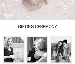 Detailed macro view showing brushed metal ring texture and elegant gift branding layout