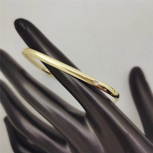 Minimalist gold titanium steel square necklace and bracelet set with single crystal