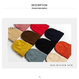 Collection of colorful ribbed knit beanies in various shades for winter warmth