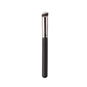 Angled foundation brush 170 with black long handle and synthetic bristles on white background