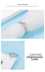 Detailed view of 1ct D-color moissanite ring with elegant six-prong setting and split shank