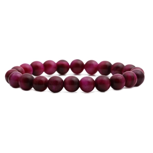 Natural Stone Round Beaded Bracelet Handmade Elastic Rope Healing Energy Unisex Fashion Jewelry